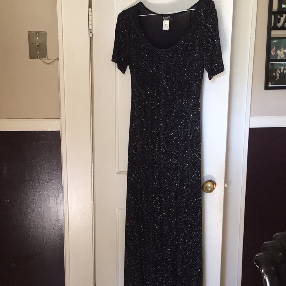 Long black dress with sparkles